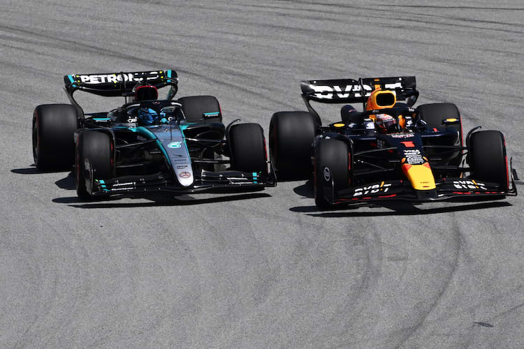 Barcelona 2024: George Russell gegen Max Verstappen