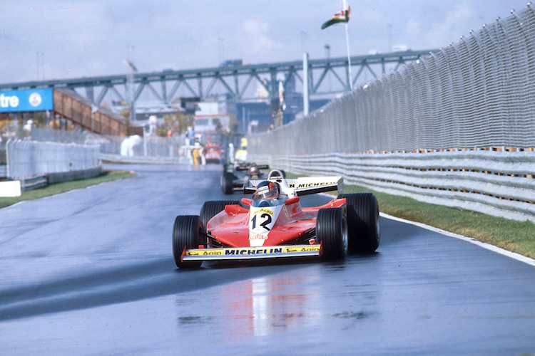Gilles Villeneuve auf seiner Siegesfahrt in Montreal 1978