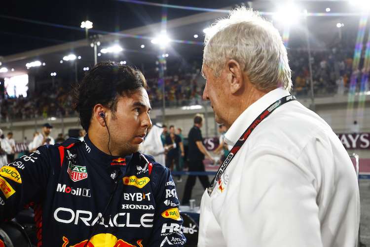 Sergio Pérez mit Helmut Marko