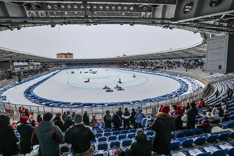 Das Stadion in Togliatti war spärlich gefüllt
