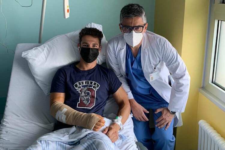 Lorenzo Dalla Porta mit Dr. Caforio 