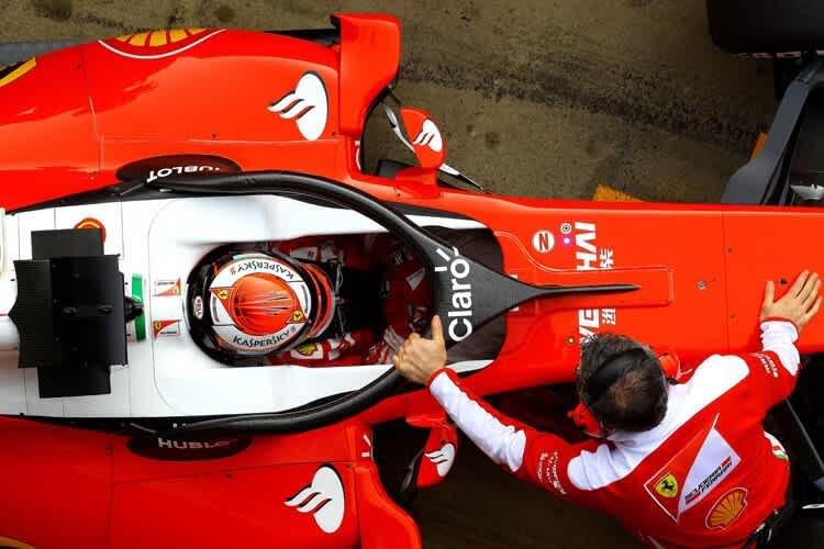 Kimi Räikkönen mit dem Halo