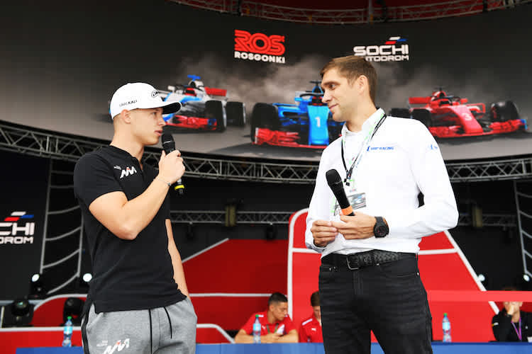 Nikita Mazepin und Vitaly Petrov 2018 in Sotschi