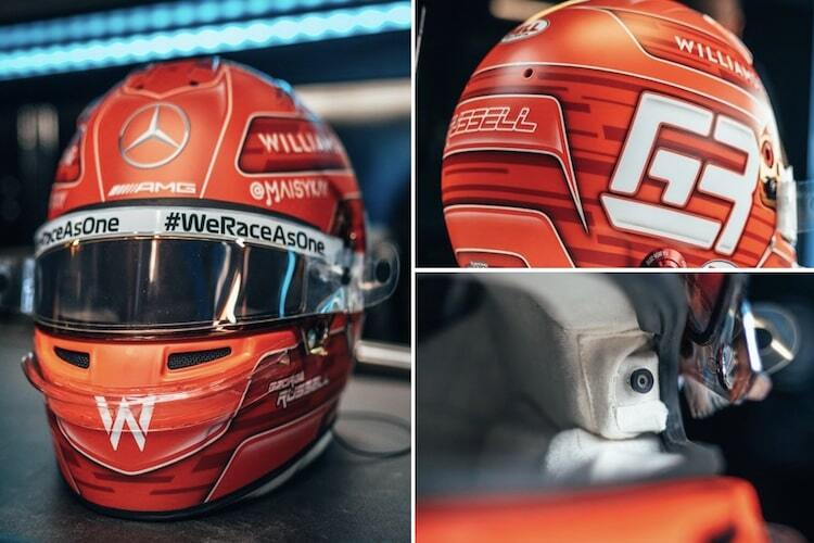 Der neue Helm von George Russell