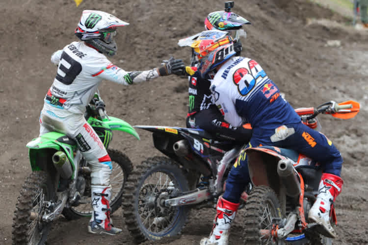 Romain Febvre, Jeremy Seewer und Jeffrey Herlings
