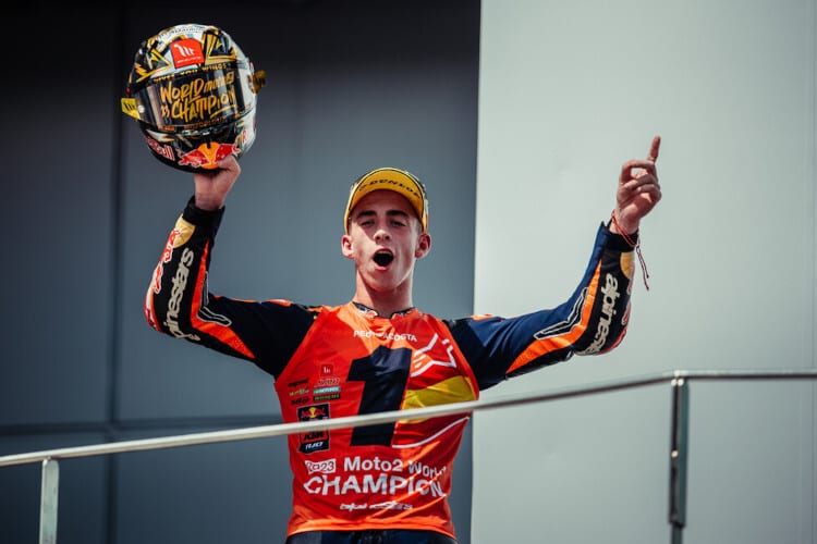 Pedro Acosta feierte am vergangenen Sonntag in Sepang seinen Moto2-Titel