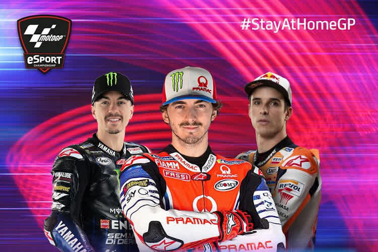 Die Top-3: Pecco Bagnaia (Mitte) siegt vor Maverick Viñales und Alex Márquez