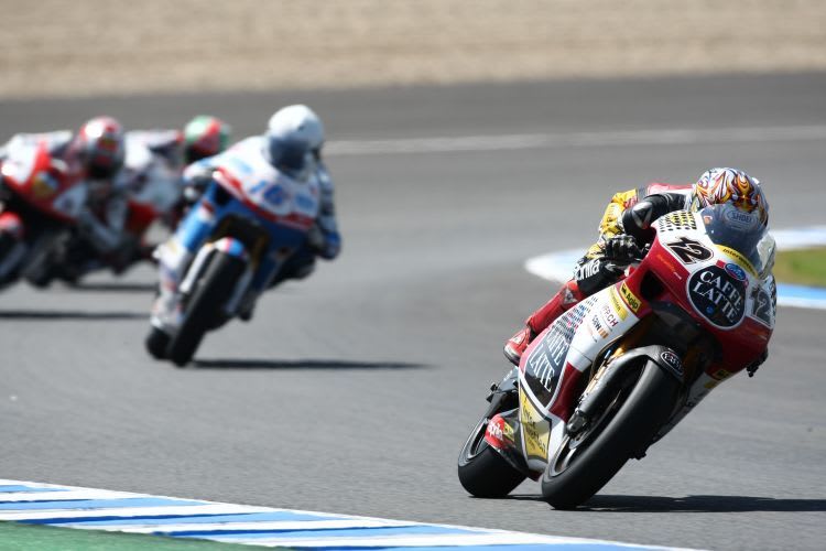 Tom Lüthi: In Jerez das halbe Feld überholt.