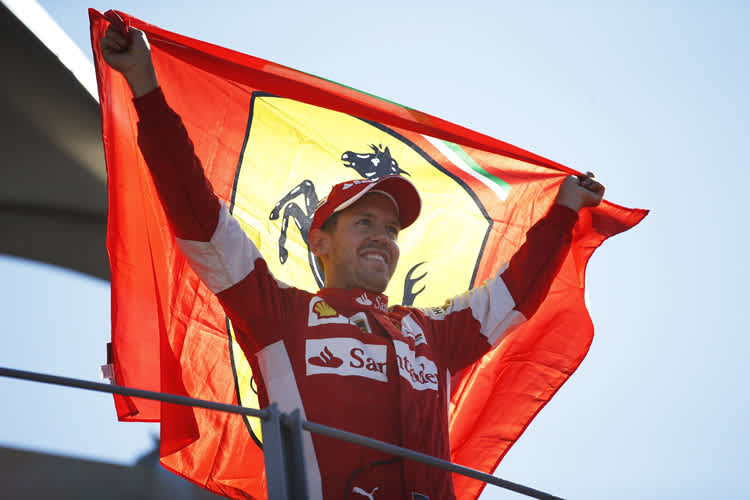 Sebastian Vettel: ««Es ist ganz einfach: Wir kommen in die Boxen, holen die Reifen ab und fahren weiter»