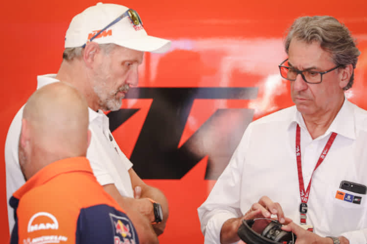 Heinz Kinigadner (li.) mit KTM-Chef Stefan Pierer