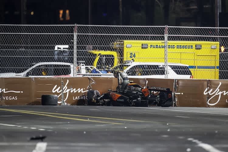 Für Lando Norris war der GP in Las Vegas bereits in der dritten Runde gelaufen
