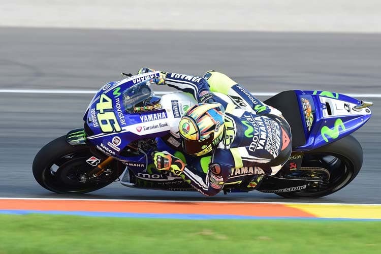 Valentino Rossi liess seine Yamaha in Valencia fliegen