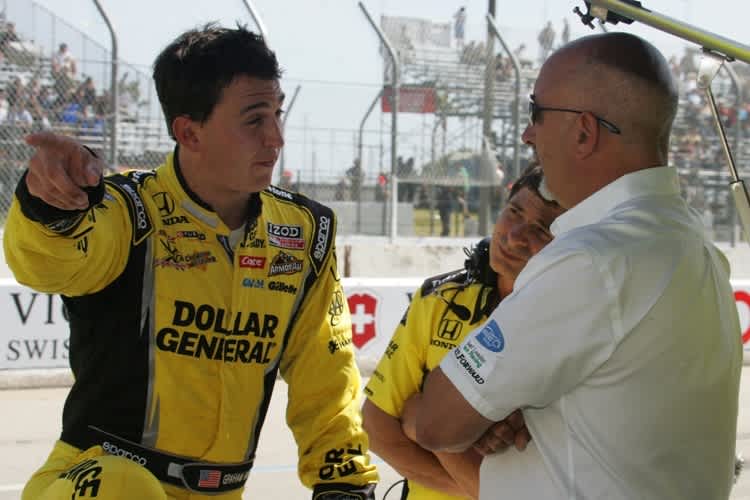 Graham Rahal im Gespräch mit Papa Bobby 