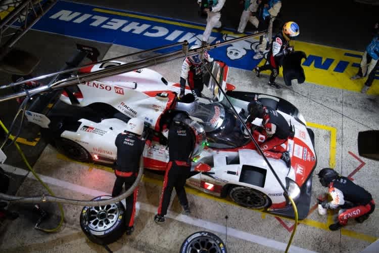 Boxenstopp bei Toyota bei den 24h Le Mans 2022