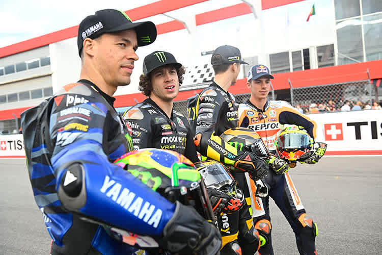 Franco Morbidelli mit Bezzecchi, Marini und Mir