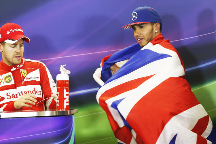 Sebastian Vettel und Lewis Hamilton