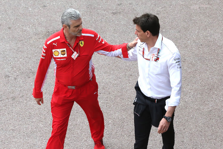 Maurizio Arrivabene und Toto Wolff