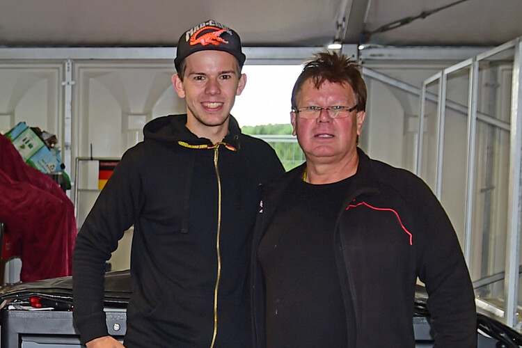 Kevin Hanus mit seinem Vater