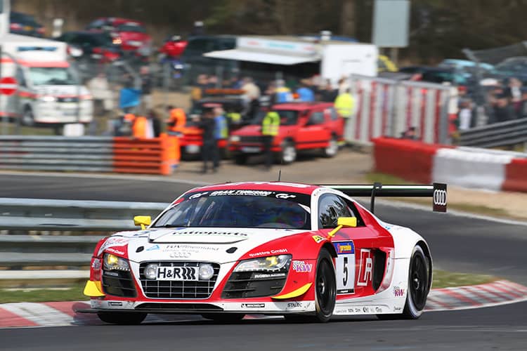 Führt das Audi Aufgebot an, der Phoenix Racing Audi R8 LMS ultra