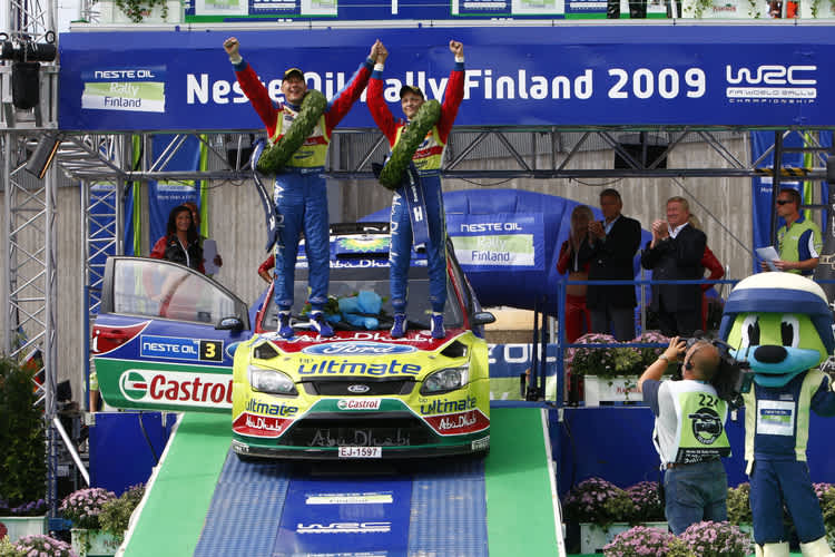 Hirvonen gewann 2009 am Geburtstag sein Heimspiel