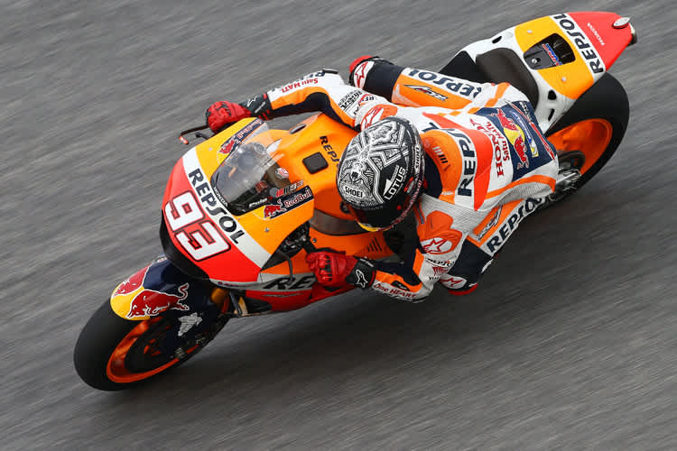 Marc Márquez führt um 15 Uhr die Zeitenliste an