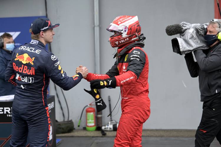 Max Verstappen und Charles Leclerc