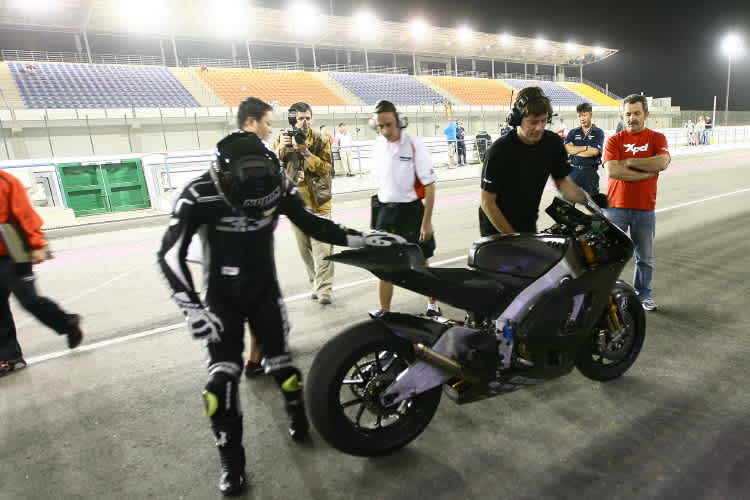 Marco Melandri beim Katar-Test.