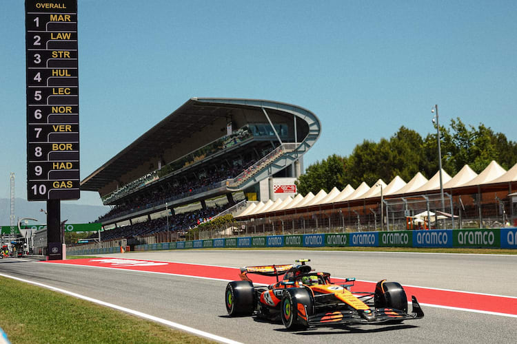 Lando Norris gibt in Spanien den Ton an