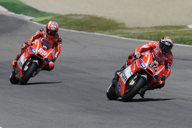 In Mugello bildete Andrea Dovizioso mit Ducati-Teamkollege Nicky Hayden lange ein Paar