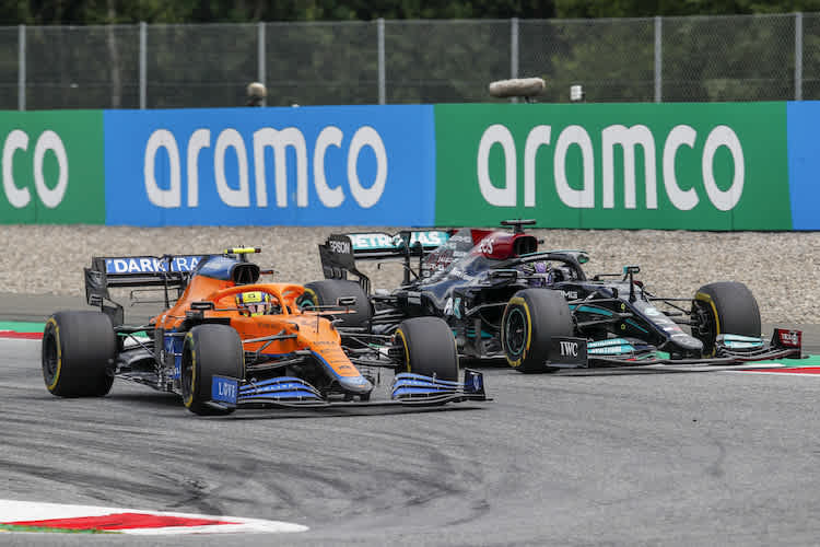 Lando Norris und Lewis Hamilton