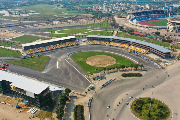 Blick auf die Rennstrecke in Hanoi
