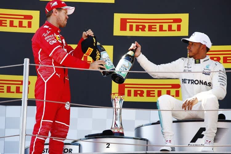 Sebastian Vettel und Lewis Hamilton
