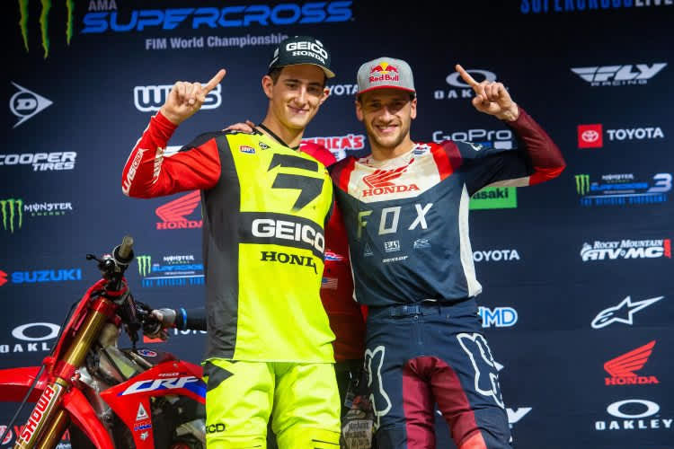 Ken Roczen und Chase Sexton bescherten Honda in Atlanta einen Doppelsieg