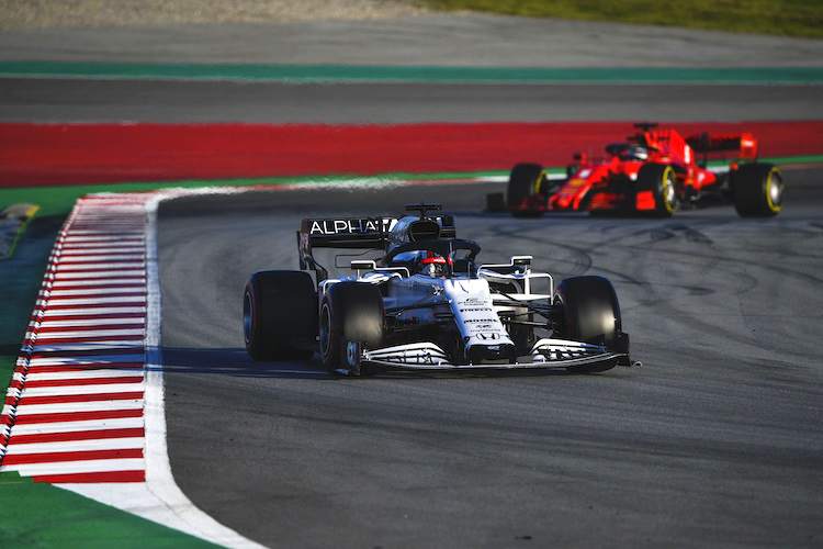 Pierre Gasly vor Sebastian Vettel