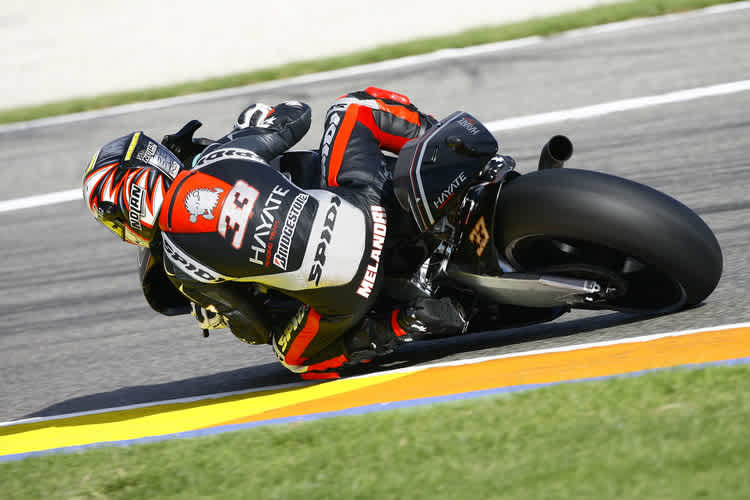 Marco Melandri in Valencia auf der Kawasaki
