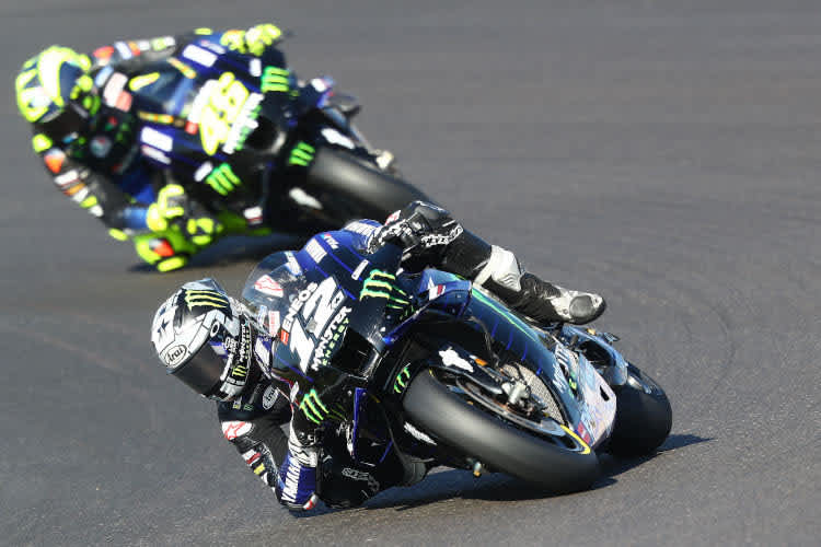 Maverick Viñales landete knapp vor Valentino Rossi