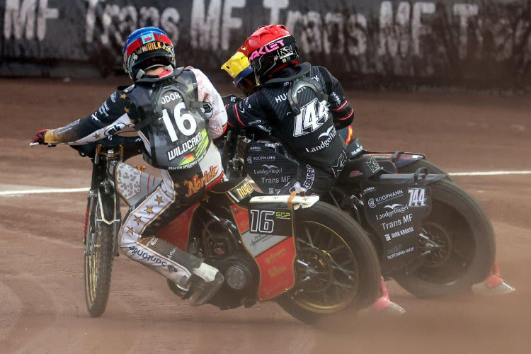 Norick Blödorn im Landshut-GP, direkt hinter Kai Huckenbeck