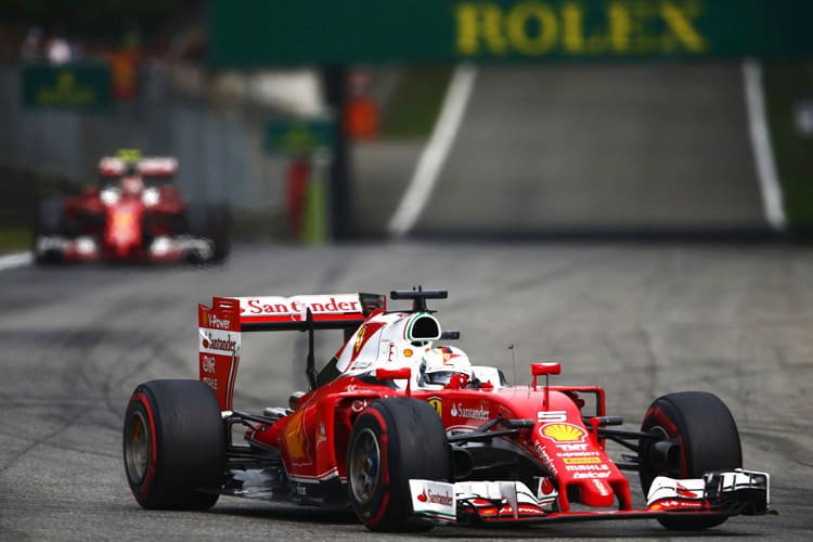 Ferrari: Auf Trockenreifen schnell, auf Regenreifen nicht