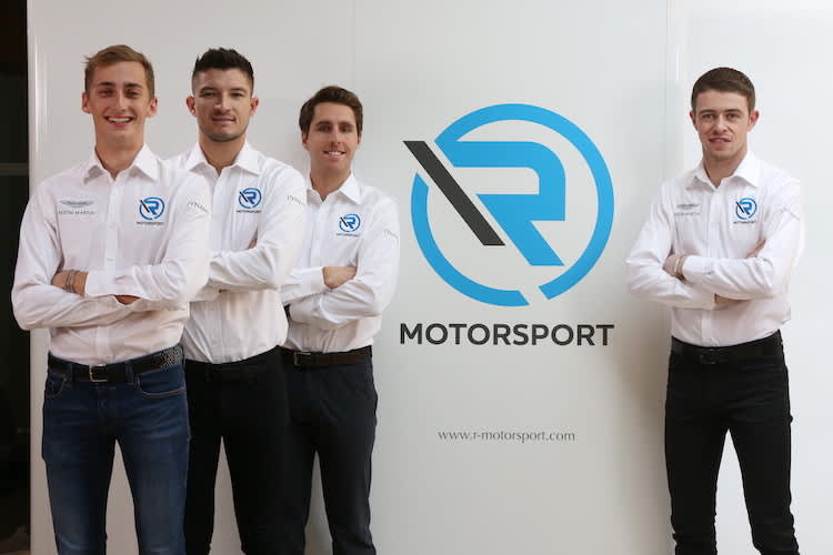 Ferdinand Habsburg, Jake Dennis, Daniel Juncadella und Paul di Resta (v.l.)