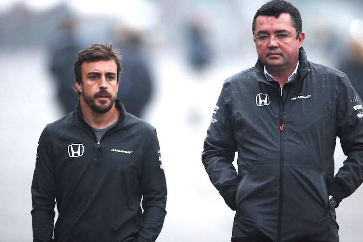 Fernando Alonso und Eric Boullier: Drei Jahre mit Honda waren hart