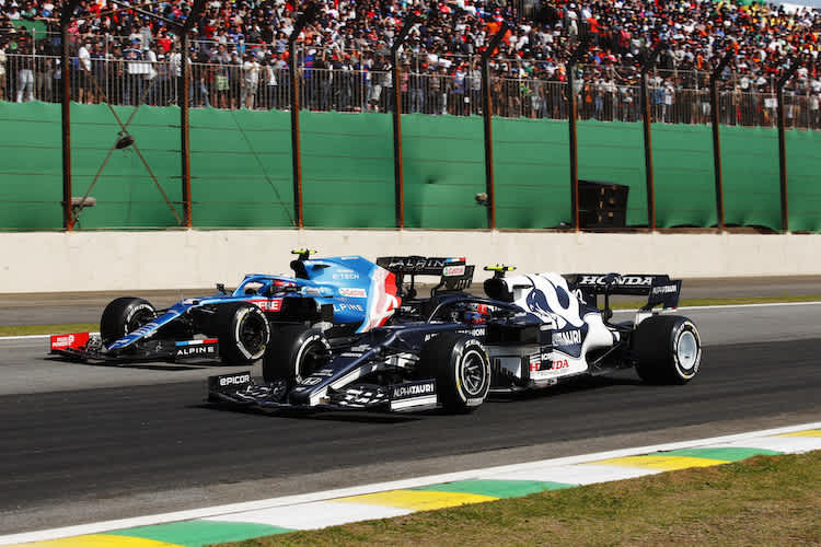 Pierre Gasly (AlphaTauri) gegen Esteban Ocon (Alpine)