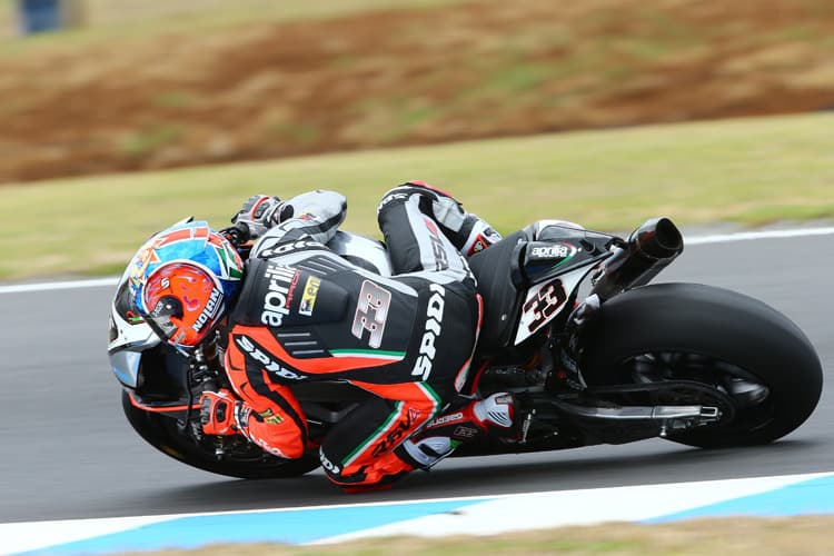 Startplatz 3 für Aprilia-Werksfahrer Marco Melandri