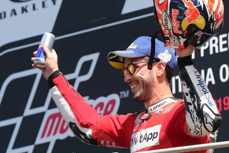 Andrea Dovizioso durfte als Dritter aufs Podest