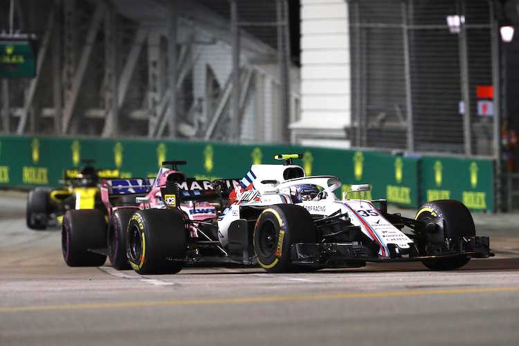 Sergey Sirotkin gegen Sergio Pérez in Singapur