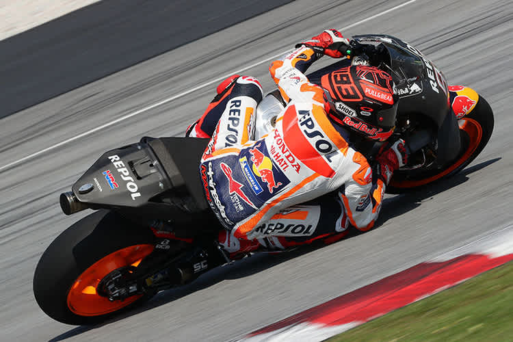 Endlich wieder im Sattel: Weltmeister Marc Márquez