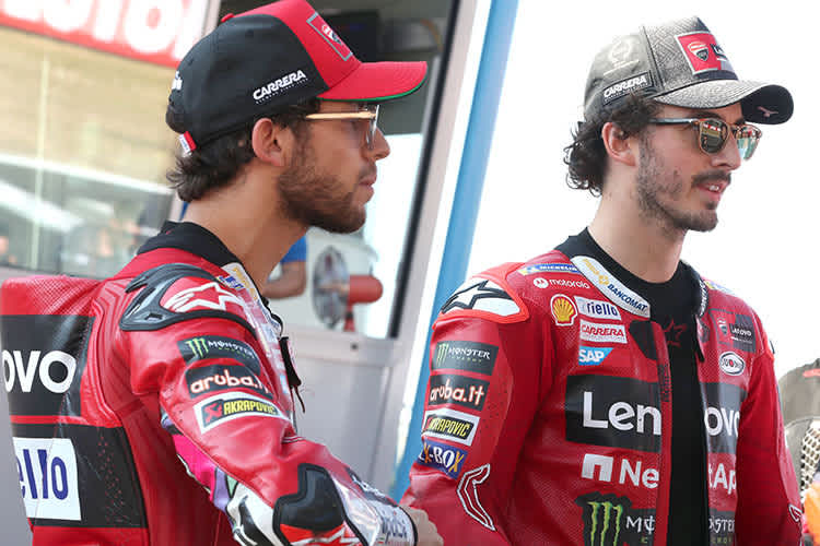 Die beiden Teamkollegen Bastianini und Bagnaia: Bleiben sie vereint?