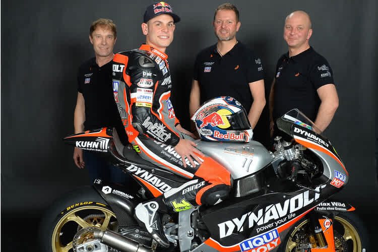 Das Dynavolt Intact GP-Team: Kuhn, Cortese, Keckeisen und Lingg