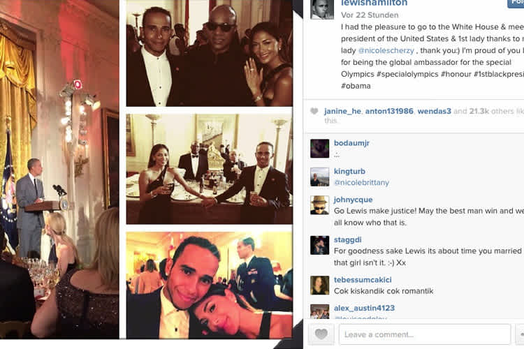 Lewis Hamilton ist stolz auf seine Nicole