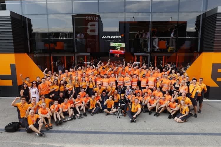 Obwohl Norris den Sieg nur knapp verpasste, war die Freude über den zweiten Platz in Imola gross