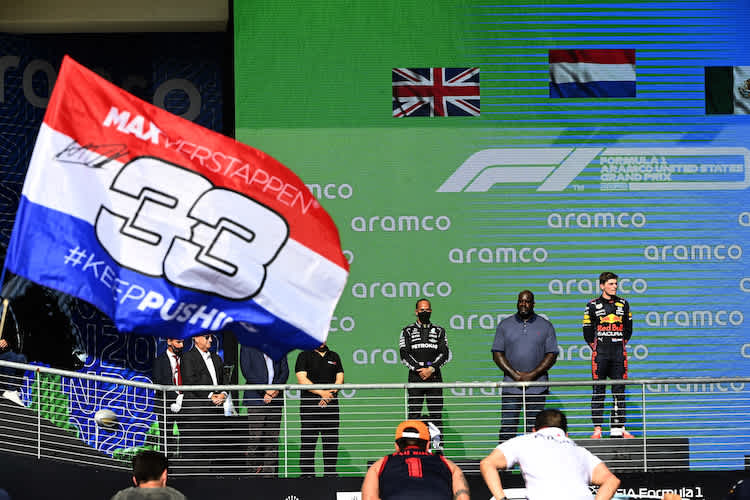 Die ersten Drei nach dem USA-GP